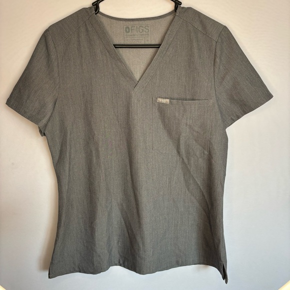 Figs Catarina One-Pocket Grey Scrub Top | Size Medium - Picture 2 of 8